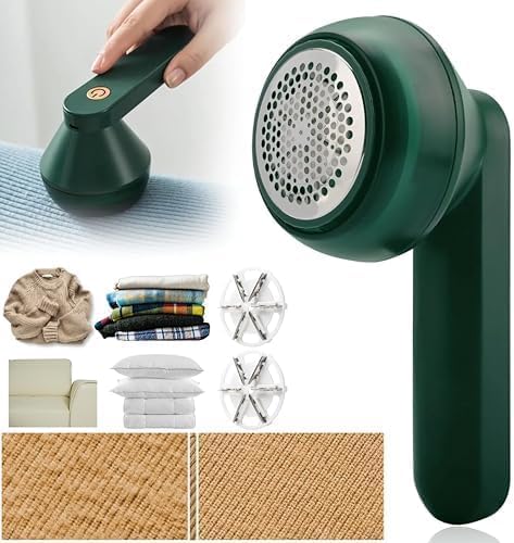 Rechargeable Lint Remover | Portable Electric Fabric Shaver for Clothes, Sweaters & Upholstery | Reusable Fuzz & Bobble Remover