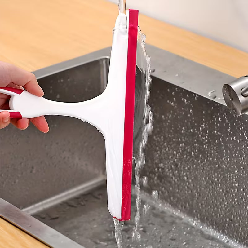 Glass Scraper Wiper | Multi-Purpose Window Cleaning Brush | Car, Kitchen & Bathroom Squeegee Cleaner
