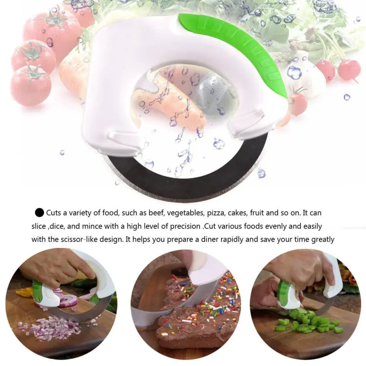 Circular Rolling Knife Stainless Steel | Universal Kitchen Cutter | Round Rolling Knife for Fast & Easy Cutting