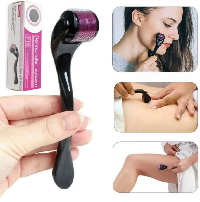 0.5mm Derma Roller – 540 Micro Needle Skin & Scalp Roller for Hair Growth, Facial Care & Skin Repair | 1 Pack