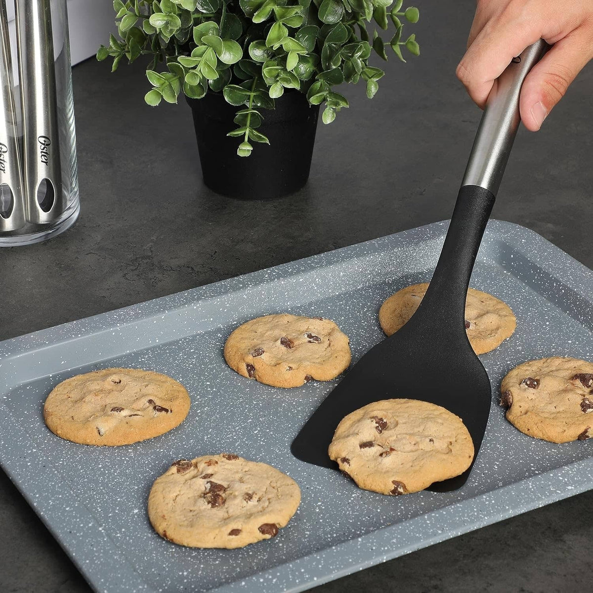 Stainless Steel Handle Silicone Spatula | Heat-Resistant Kitchen Cooking Turner | Frying, Baking & Mixing Tool