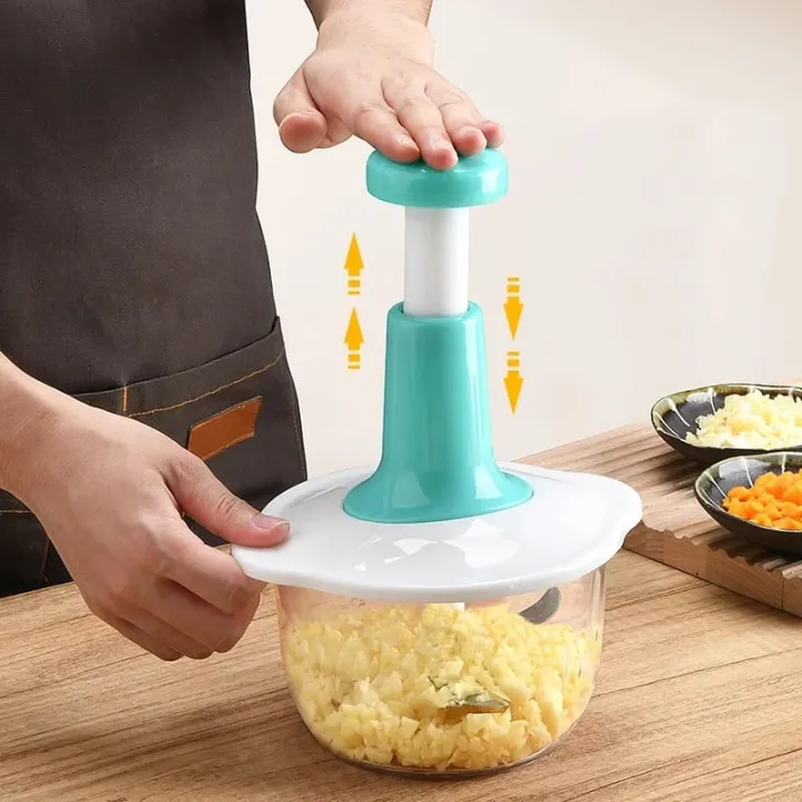 Push Chopper | Manual Hand Press Food Chopper for Kitchen | Multipurpose Vegetable & Meat Chopper