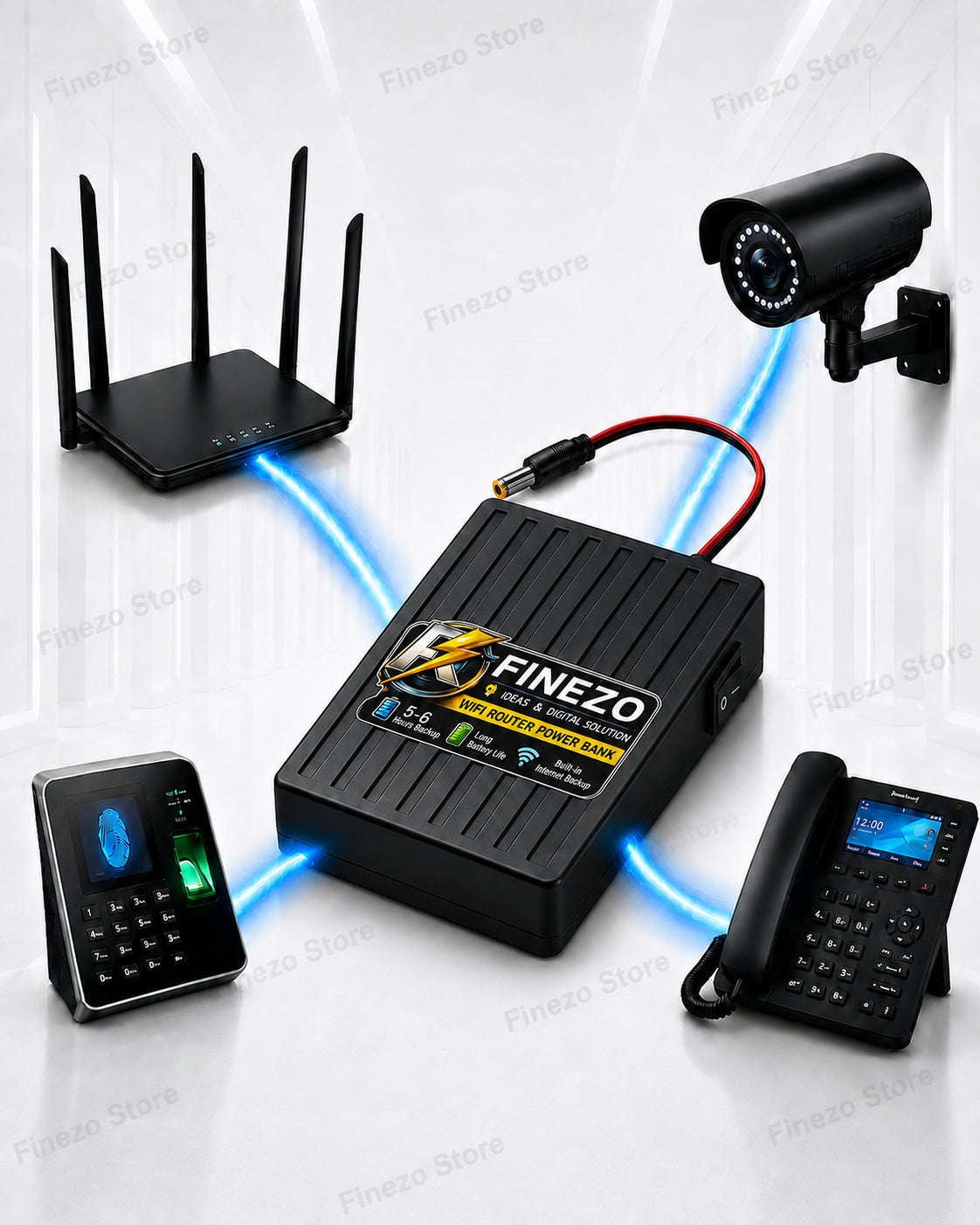 WiFi Router Power Bank 12V 6000mAh | Mini UPS Backup for WiFi Router & Modem | 5ā6 Hours Backup | 0.5A/1A Portable Power Backup