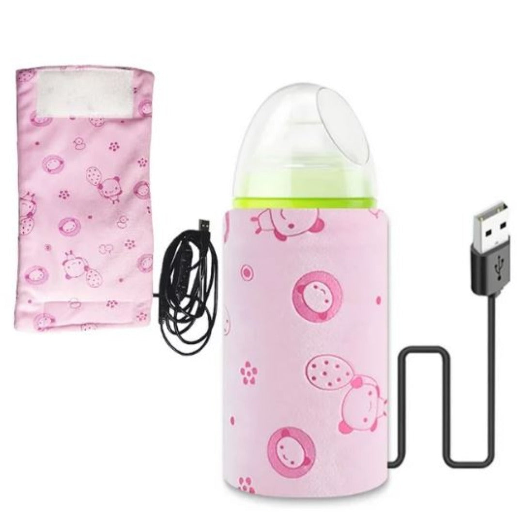 Portable USB Baby Bottle Warmer | Universal Milk Bottle Heater Sleeve | Travel & Home Milk Warmer