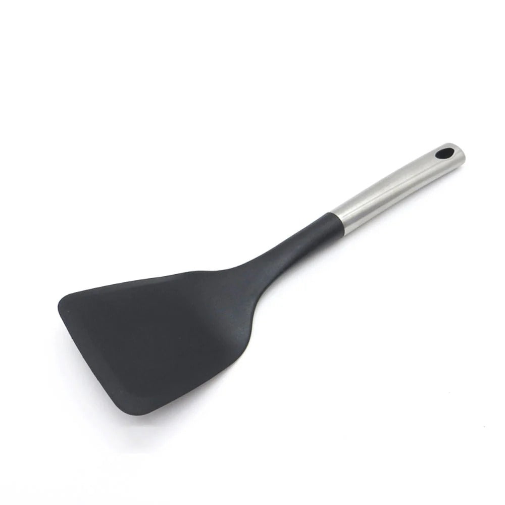 Stainless Steel Handle Silicone Spatula | Heat-Resistant Kitchen Cooking Turner | Frying, Baking & Mixing Tool