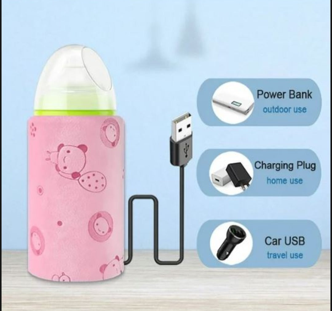 Portable USB Baby Bottle Warmer | Universal Milk Bottle Heater Sleeve | Travel & Home Milk Warmer