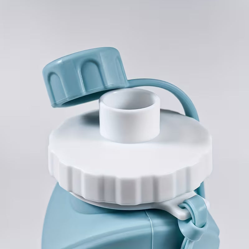 Silicone Folding Bottle 600ML | Foldable Silicone Water Bottle | Smart Travel Bottle