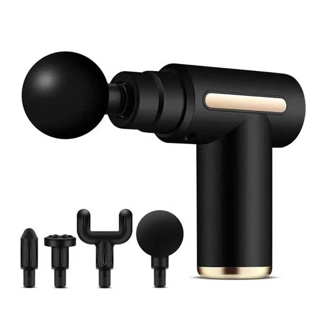 4-in-1 Massage Gun | Rechargeable Deep Tissue Massager with 5 Speed Modes | Foot, Neck & Body Massage Machine