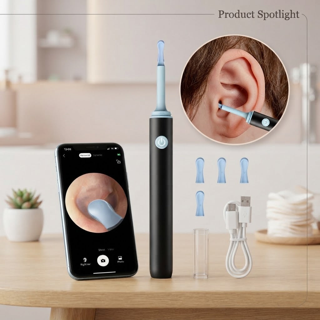 Ear Cleaner with Camera & LED Light | Smart Wireless Ear Wax Removal Tool | High-Precision Ear Cleaning Kit