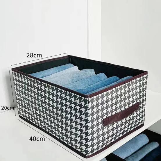 Clothes Storage Organizer Box – Foldable Wardrobe Storage Container with Lid for Blankets, Quilts, Clothes & Closet Organization