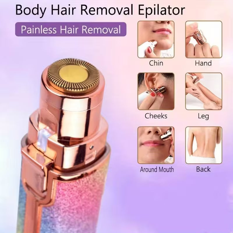 2-in-1 Eyebrow Trimmer & Facial Shaver | USB Rechargeable Eyebrow Hair Remover |