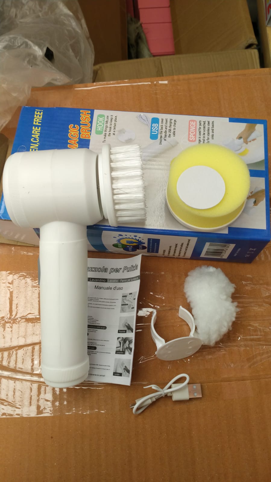 5-In-1 Electric Cleaning Brush | Handheld Multi-Purpose Scrubber | Household Surface Cleaning Tool