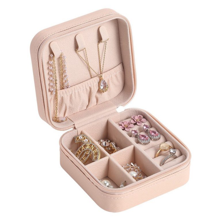 Travel Jewellery Organizer Box | Portable Leather Jewelry Storage Case | Compact Pocket Jewelry Holder