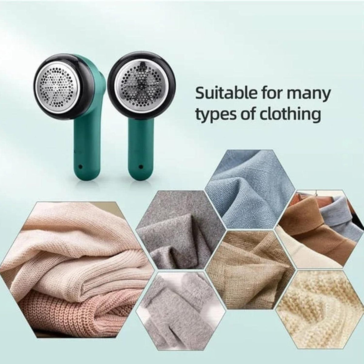 Rechargeable Lint Remover | Portable Electric Fabric Shaver for Clothes, Sweaters & Upholstery | Reusable Fuzz & Bobble Remover