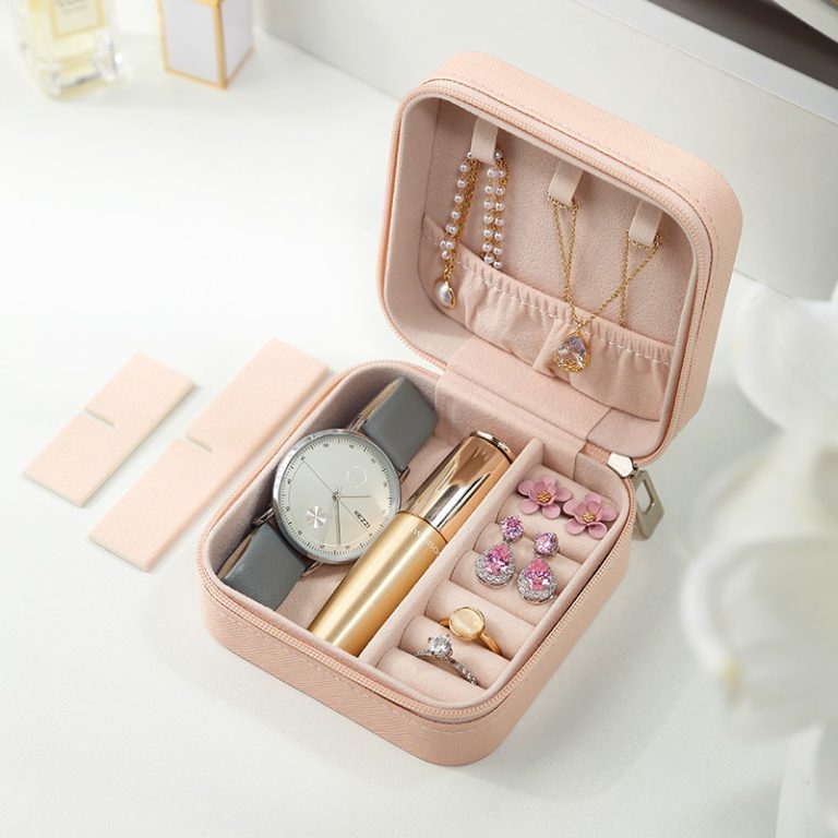 Travel Jewellery Organizer Box | Portable Leather Jewelry Storage Case | Compact Pocket Jewelry Holder