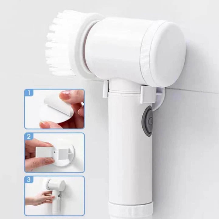 5-In-1 Electric Cleaning Brush | Handheld Multi-Purpose Scrubber | Household Surface Cleaning Tool