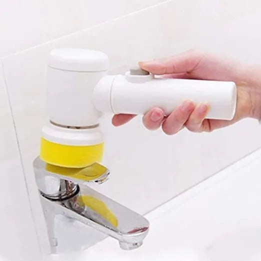 5-In-1 Electric Cleaning Brush | Handheld Multi-Purpose Scrubber | Household Surface Cleaning Tool