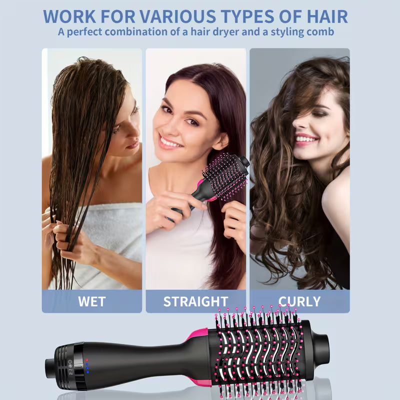 One Step Hot Air Brush – Hair Dryer & Styler | Volumizing Blow Dry Brush for Smooth Hair