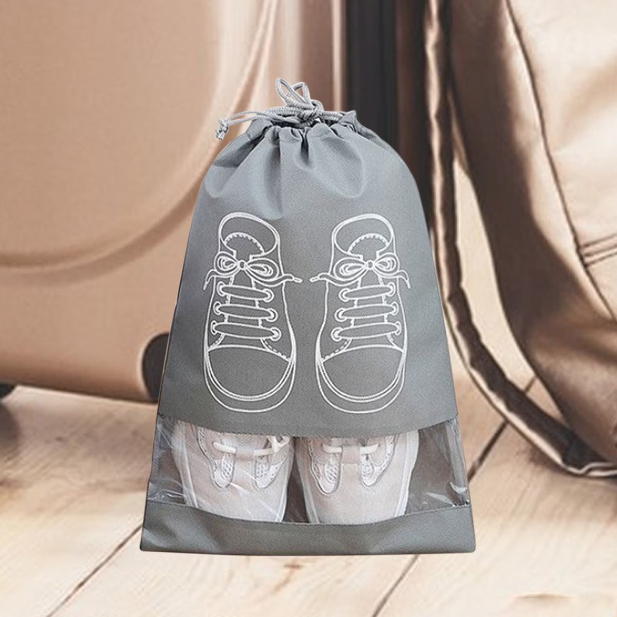 Shoe Bags for Travel – Dustproof Shoe Storage Organizer with Clear Window, Non-Woven Packing Pouch |