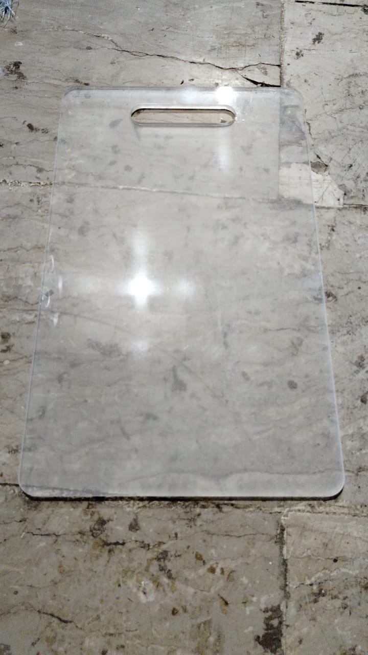 Premium Acrylic Cutting Board 6mm – Transparent Chopping Board 17×10.5 Inch for Kitchen, Vegetables, Fruits & Meat