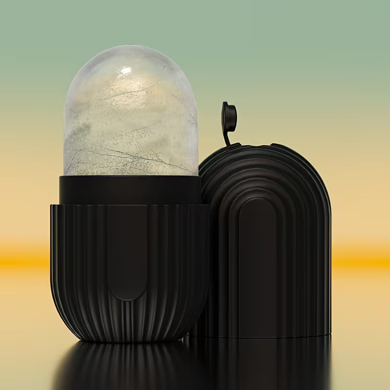 Ice Roller Facial Massager | Silicone Ice Cube Roller with Scrub | Cooling Face Cleansing & Massage Tool