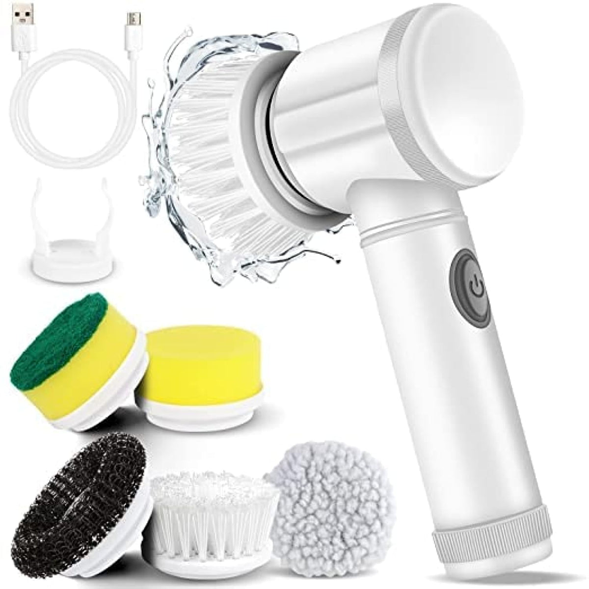5-In-1 Electric Cleaning Brush | Handheld Multi-Purpose Scrubber | Household Surface Cleaning Tool
