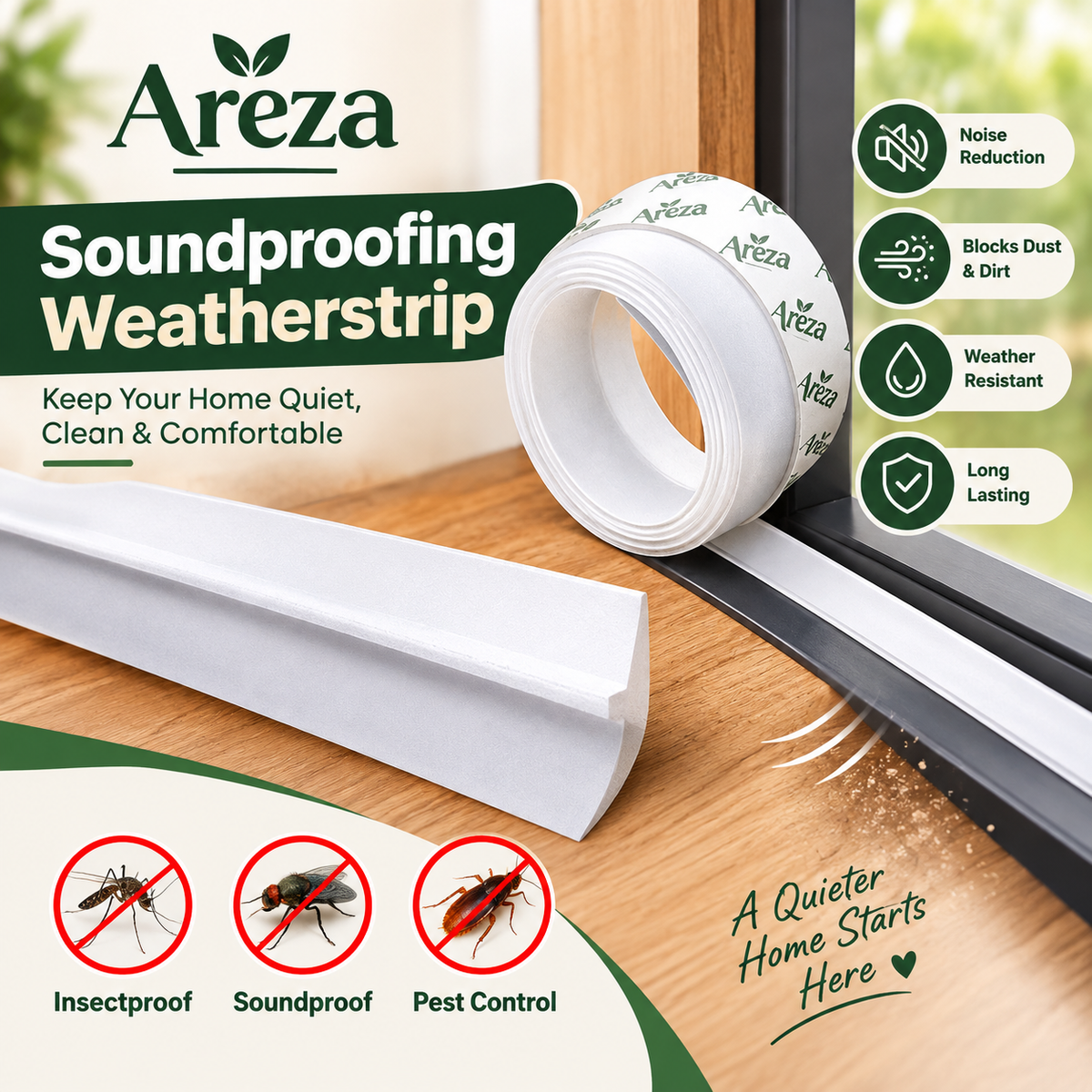 5M Door Bottom Sealing Strip | Flexible Door Draft Stopper | Dust, Wind, Water & Insect Gap Blocker
