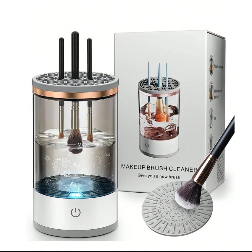 3-in-1 Electric Makeup Brush Cleaner – Automatic Makeup Brush Washing & Drying Machine with Brush Holder