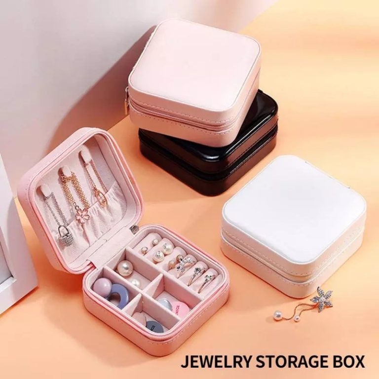 Travel Jewellery Organizer Box | Portable Leather Jewelry Storage Case | Compact Pocket Jewelry Holder
