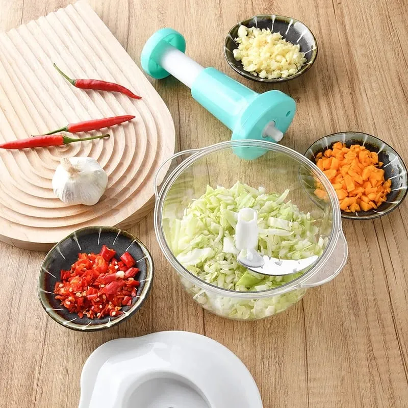 Push Chopper | Manual Hand Press Food Chopper for Kitchen | Multipurpose Vegetable & Meat Chopper
