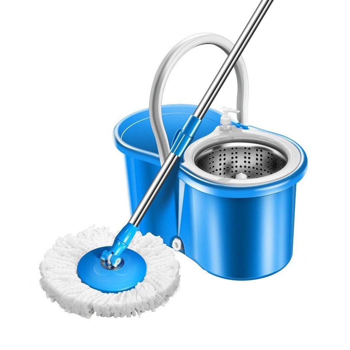 Microfiber Spin Mop with Bucket | 360° Rotating Floor Cleaning Mop