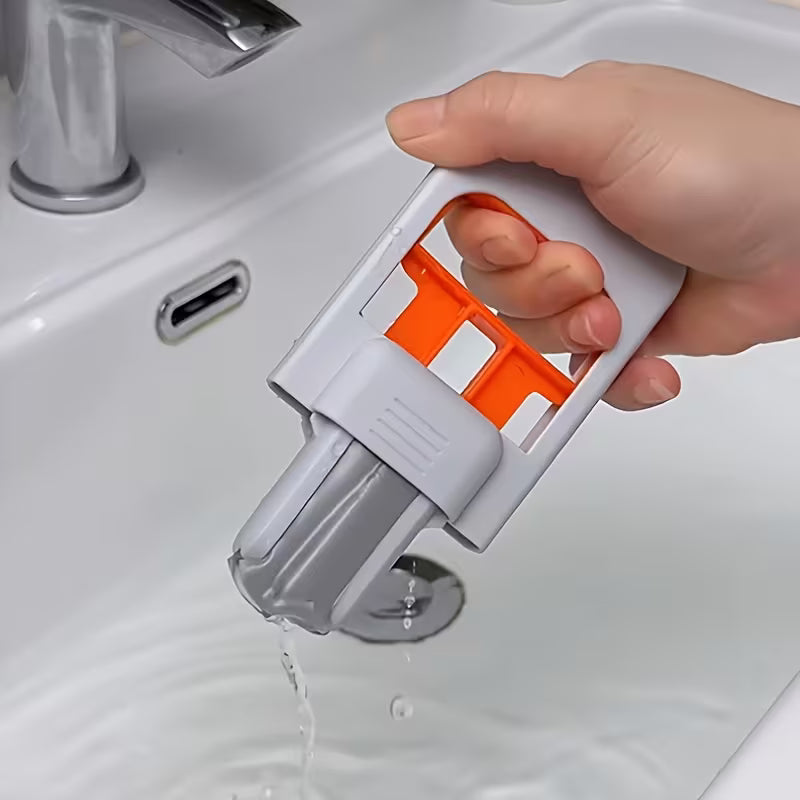 Foldable Mini Mop – Portable Desktop Wet & Dry Cleaning Mop | Self-Squeezing Compact Mop
