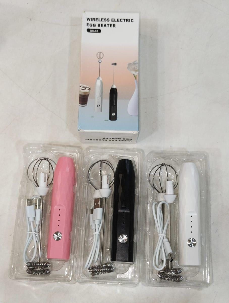 Wireless 2 in 1 Electric Egg Beater & Coffee Frother – Rechargeable Handheld Kitchen Mixer
